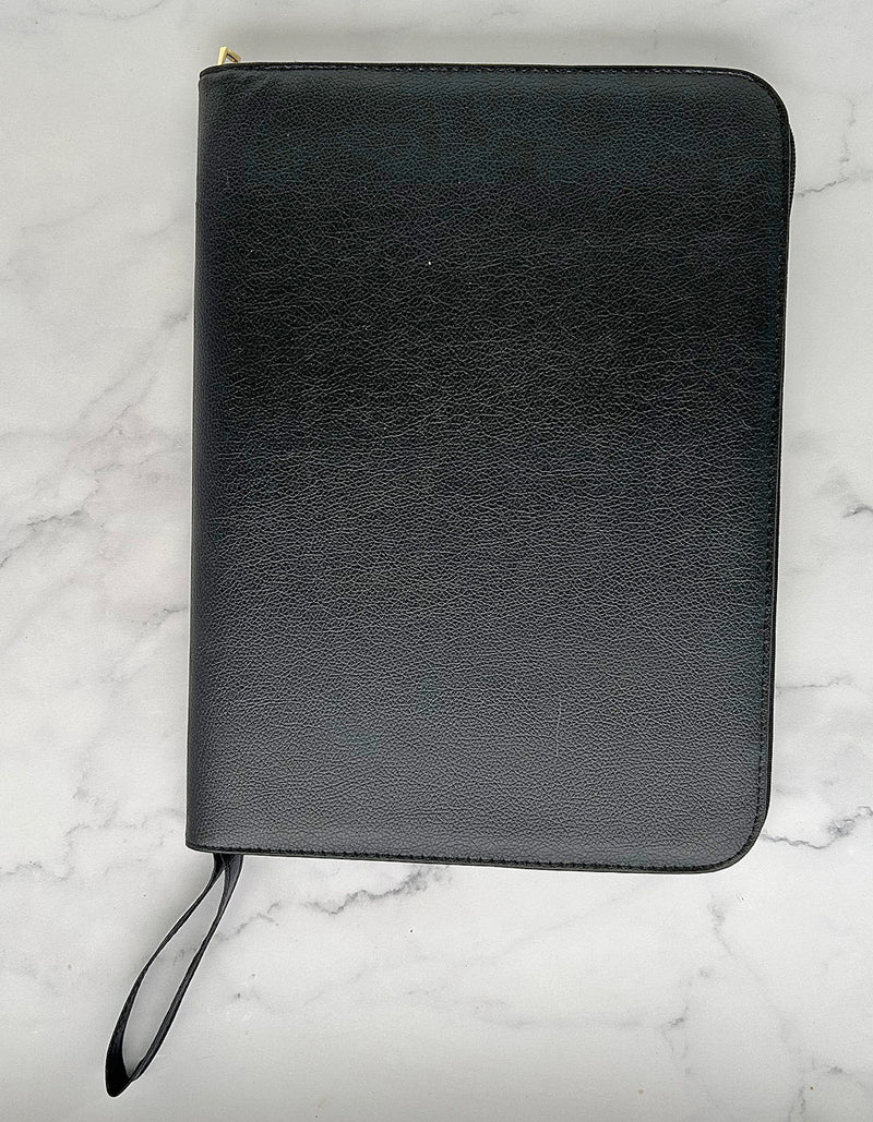 Zippered Pen Case - Holds 48 Pens, Black