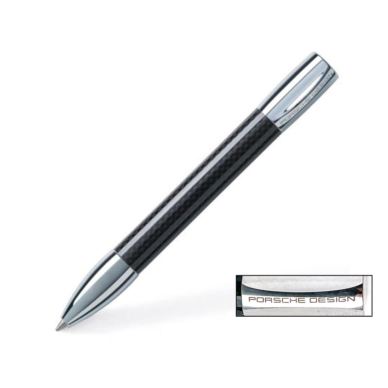 Porsche Design Mini Shake Ballpoint Pen, Carbon Fiber/Chrome, Pre-Owned