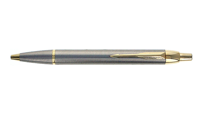 Parker IM Ballpoint Pen, Brushed Chrome/Gold Trim, Pre-Owned
