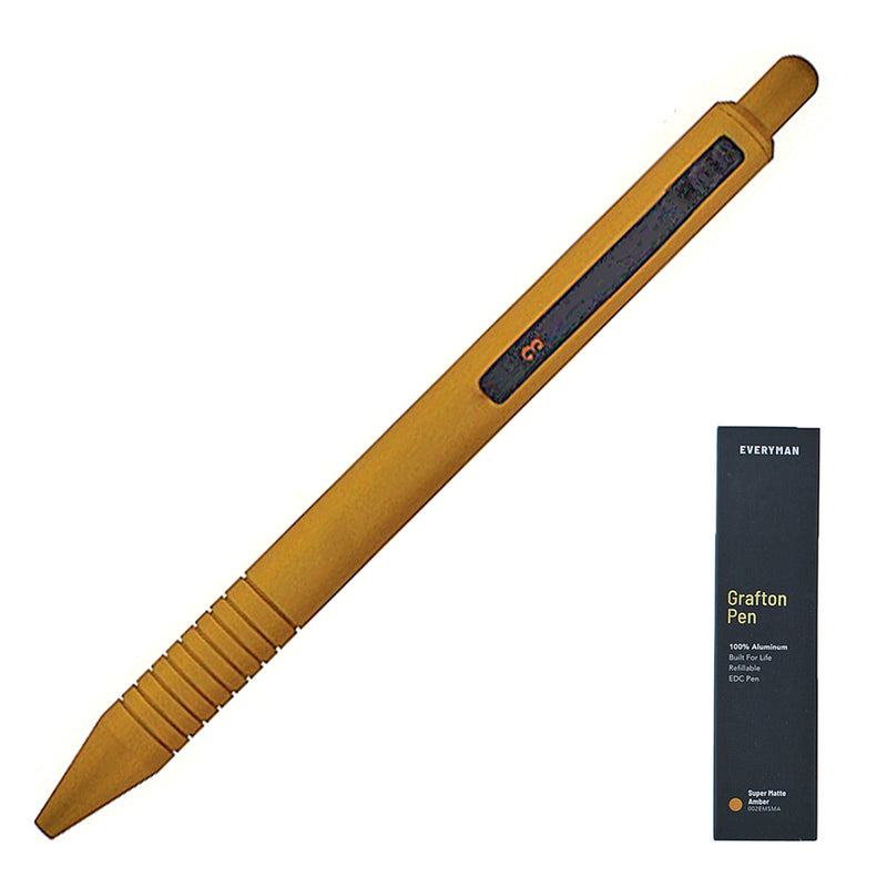 Everyman Grafton Ballpoint Pen, Super Matte, Amber