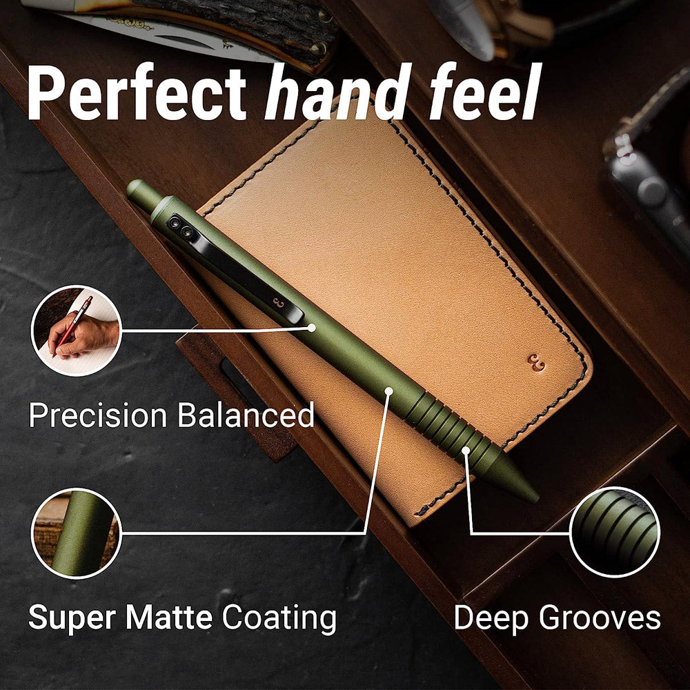 Everyman ローズゴールドグラフトンペン EDCペン プレミアムゲルインク付き 高級メタルライティング オフィス ビジネス エグゼクティブギフト | Everyman ミリタリーグラフトンペン EDCペン プレミアム