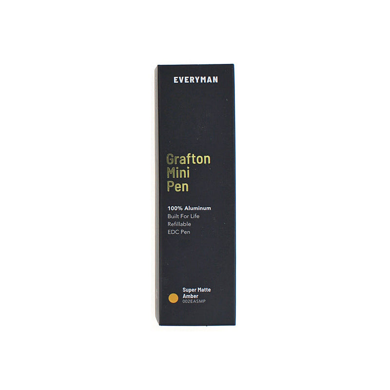 Everyman Grafton Mini Click Ballpoint Pen, Super Matte, Amber