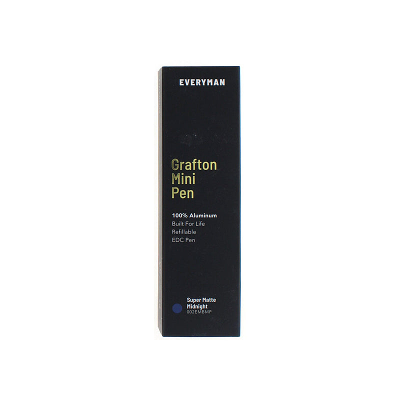 Everyman Grafton Mini Click Ballpoint Pen, Super Matte, Midnight Blue