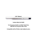 Pk/3 Everyman Grafton Gel Ballpoint Refills, Black Fine