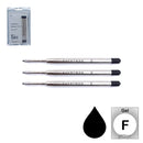 Pk/3 Everyman Grafton Gel Ballpoint Refills, Black Fine