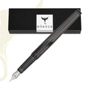 Hoerner (Hörner) Fortress Fountain Pen, Black, Medium Nib