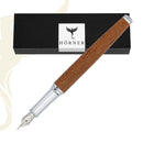 Hoerner (Hörner) Legno Fountain Pen, Mahogany, Chrome Trim