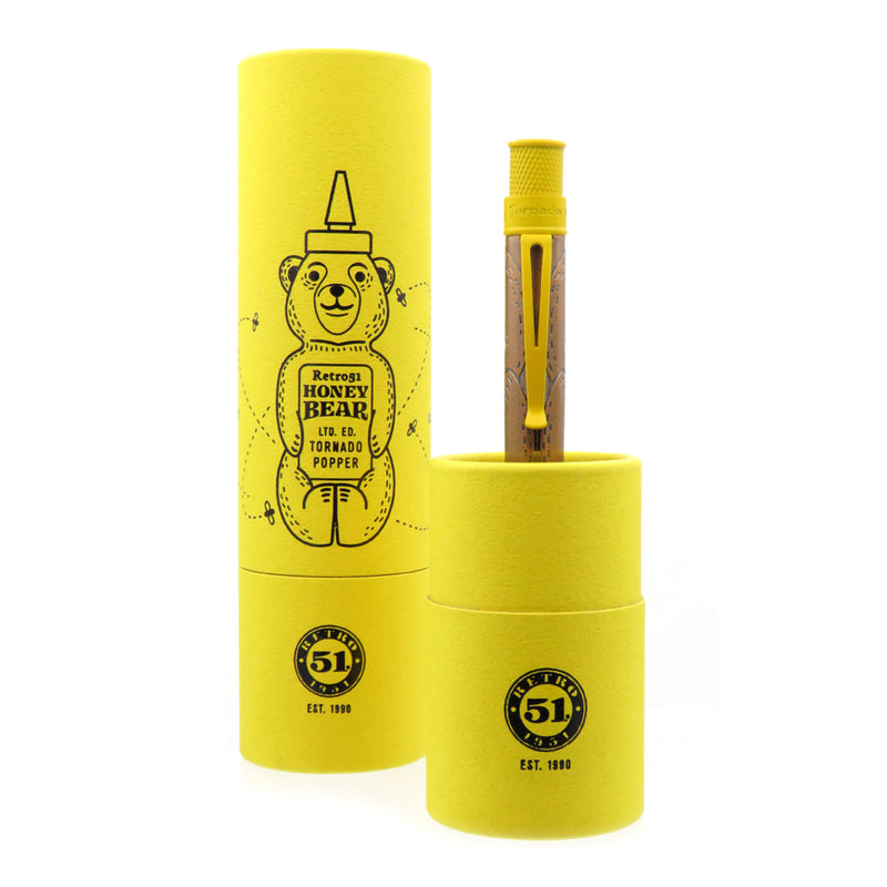 Retro 51 Tornado Ltd Ed Rollerball Pen & Pen Sleeve, Honey Bear