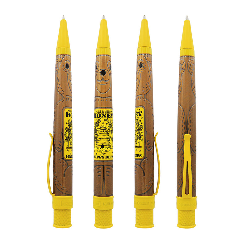 Retro 51 Tornado Ltd Ed Rollerball Pen & Pen Sleeve, Honey Bear