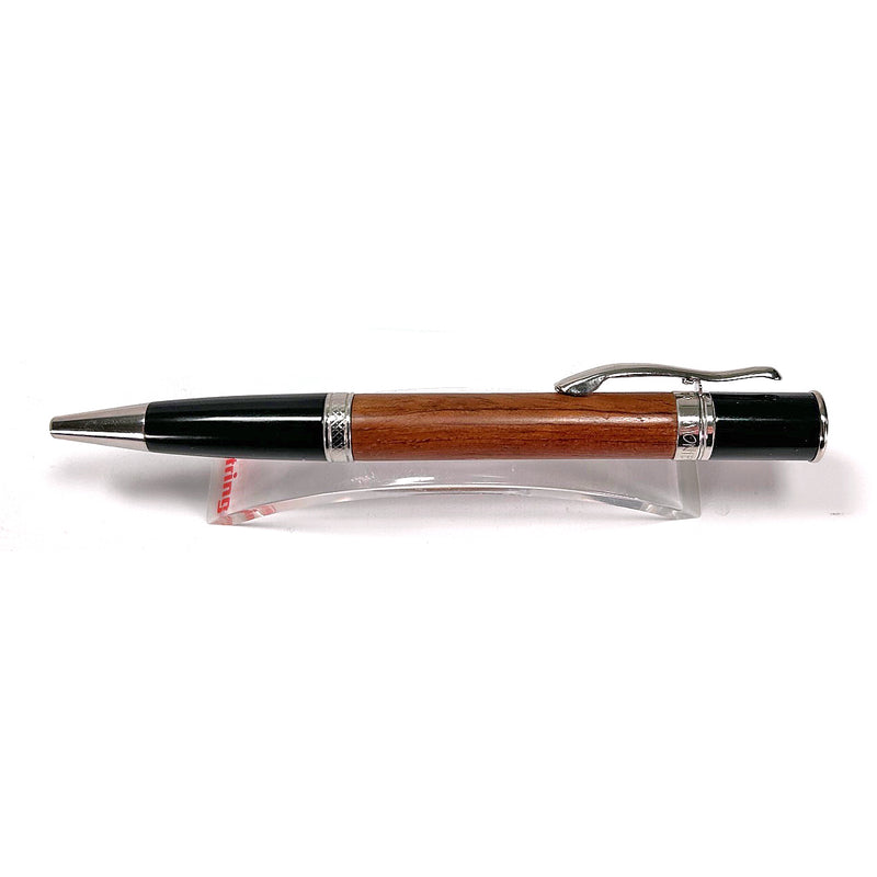 Monteverde Jewelria Ballpoint Pen, Wood Barrel, Chrome Trim, Previously Owned