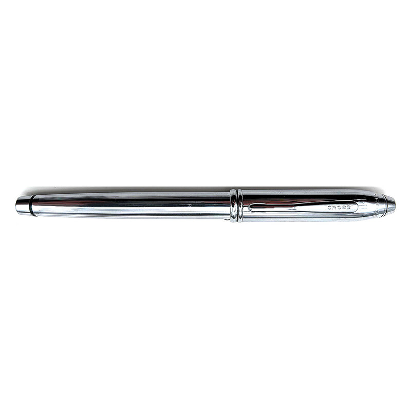 Cross Townsend Lustrous Chrome Fountain Pen, Silver, Medium Nib