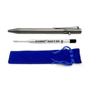 Rosetta Titanium Alloy Bolt Action Ballpoint Pen, Satin Chrome
