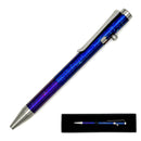 Rosetta Titanium Alloy Bolt Action Ballpoint Pen, Blue/Violet Gradient