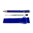 Rosetta Titanium Alloy Bolt Action Ballpoint Pen, Blue/Violet Gradient