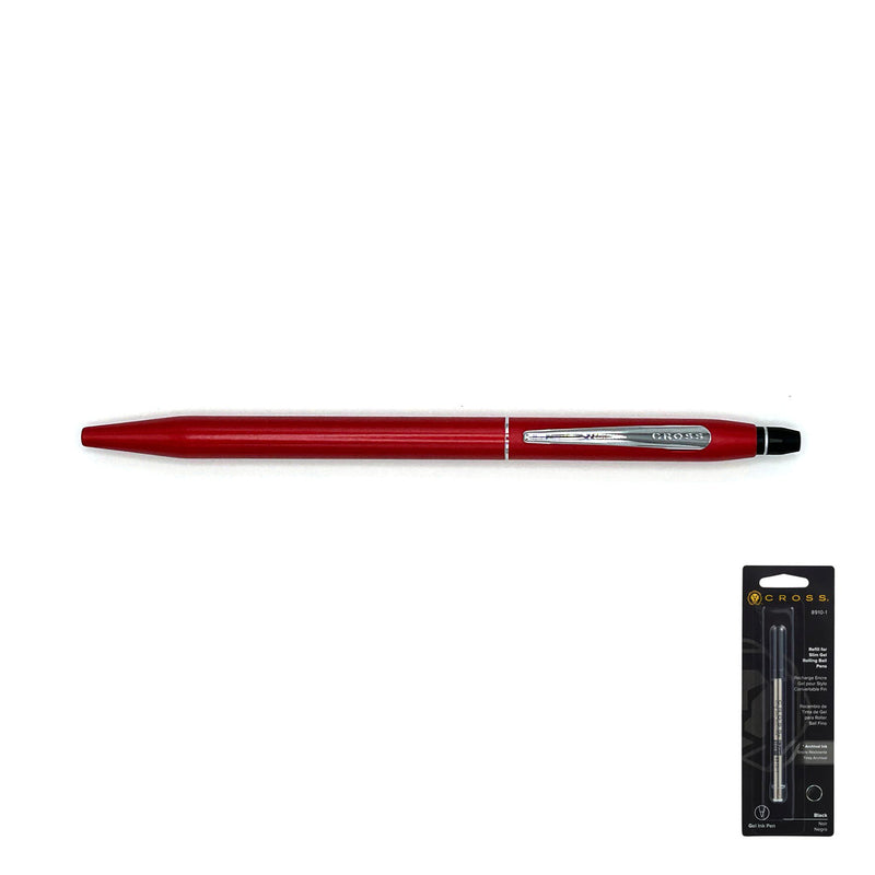 Cross Century Click Slim Rollerball/Ballpoint Pen, Red, Pre-Owned