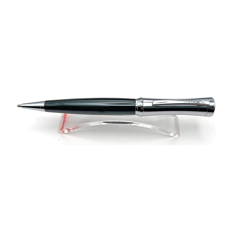 Cross Twist Action Ballpoint Pen, Black w/Chrome Cap, Pre-Owned