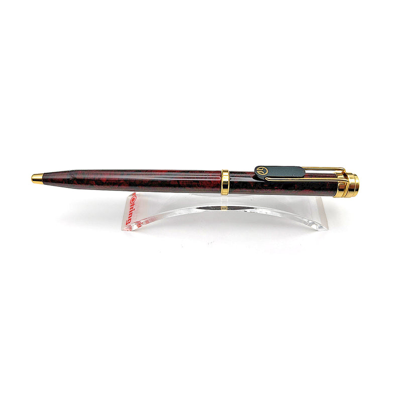 Twist Action Ballpoint Pen, Brown Acrylic Resin, Gold Trim, Pre-Owned