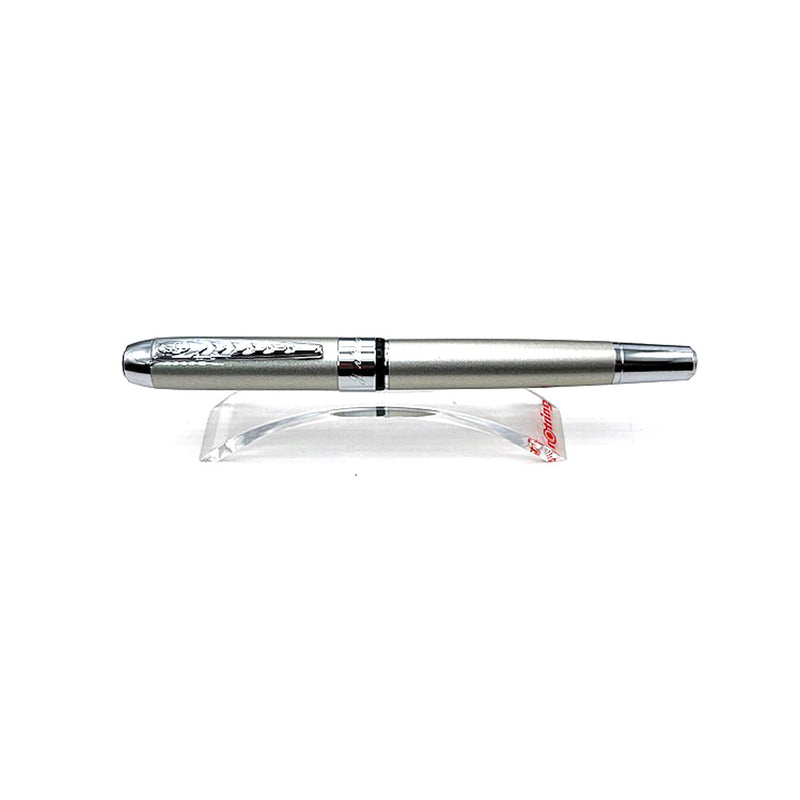 Jinhao Rollerball Pen, Matte Silver, Chrome Trim
