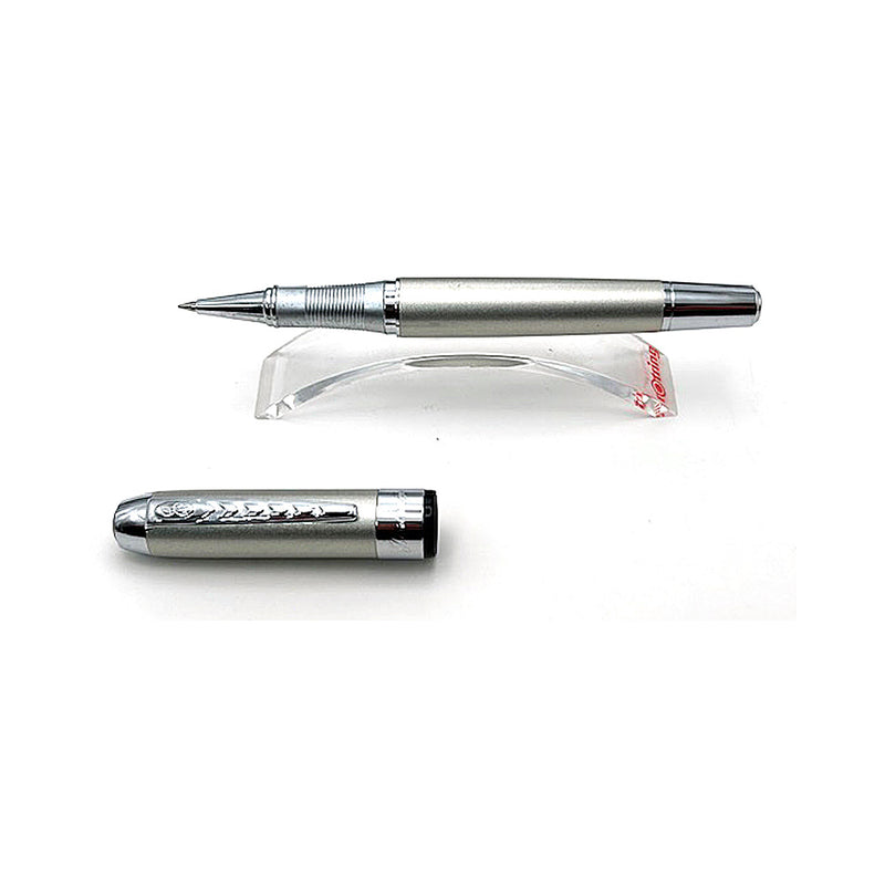 Jinhao Rollerball Pen, Matte Silver, Chrome Trim