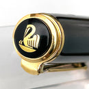 Pelikan Souveran M800 Fountain Pen, Green/Black, Gold Trim, 18k Broad Nib