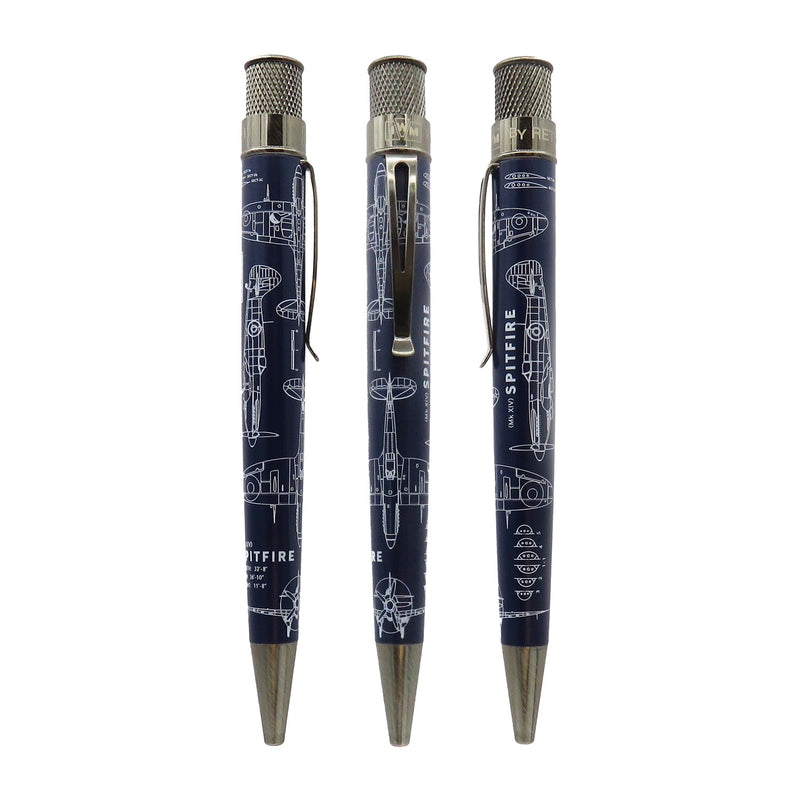 Retro 51 Imperial War Museum Rollerball Pen, Spitfire Blueprint