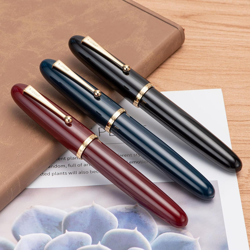 Jinhao 9019 Dadao Fountain Pen, Gold Trim,