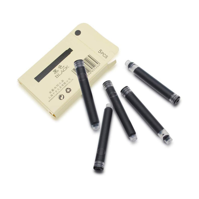 Pk/5 Jinhao Fountain Pen Ink Cartridges, Black