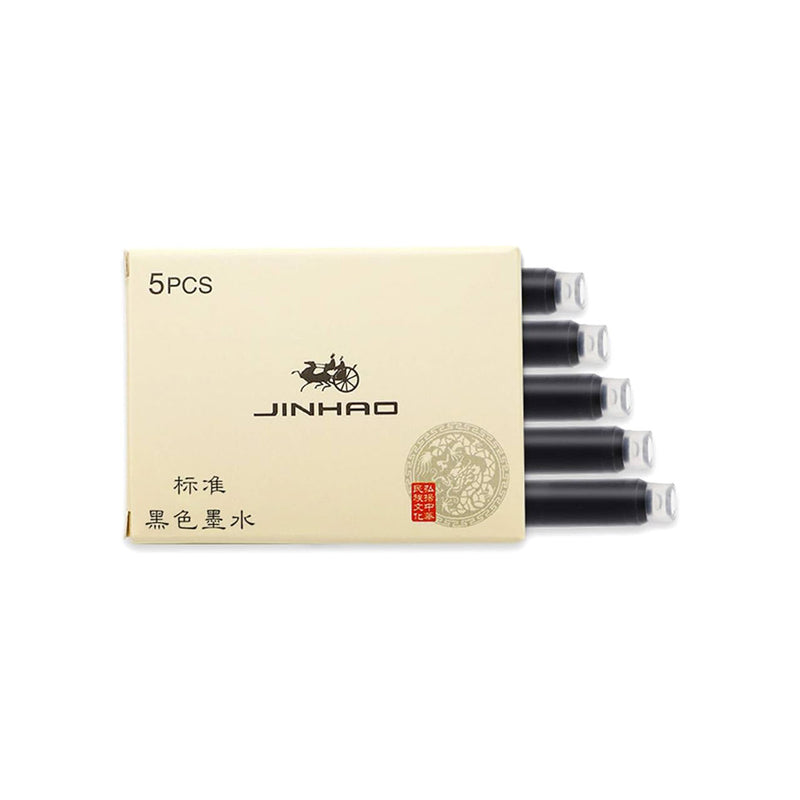 Pk/5 Jinhao Fountain Pen Ink Cartridges, Black