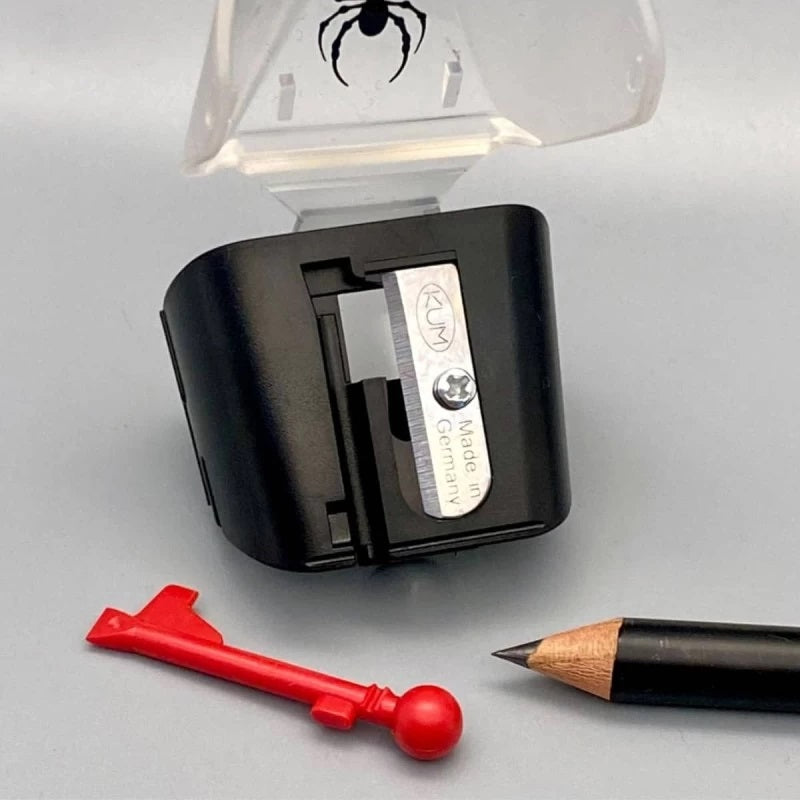 KUM Black Widow Butterfly Pencil Sharpener, Black