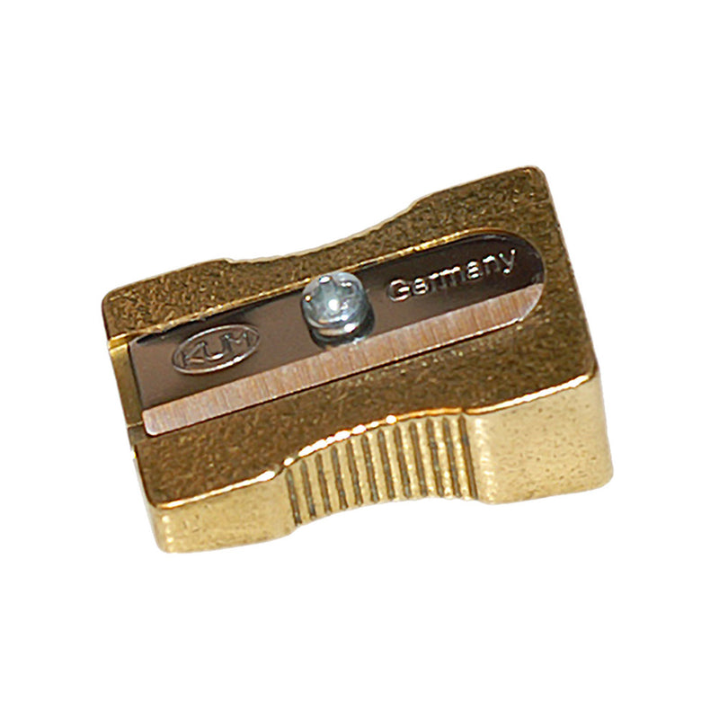 KUM 300-1 Brass Single Hole Wedge Profile Pencil Sharpener