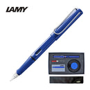 Lamy Safari Fountain Pen Gift Set w/Ink & Pen Bag, Blue