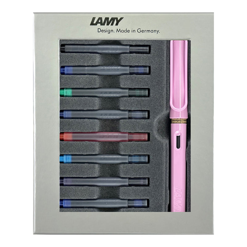 Lamy Safari Fountain Pen Gift Set, Light Rose