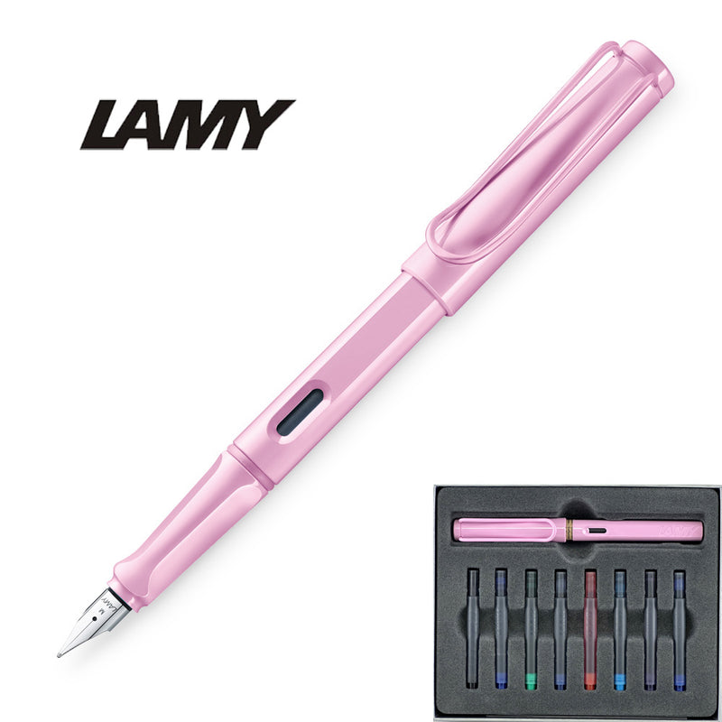 Lamy Safari Fountain Pen Gift Set, Light Rose