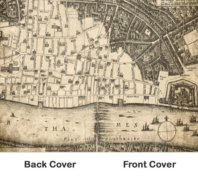 Rosetta Notes Pocket Notebook, 3.5"x5.5", London Map 1667