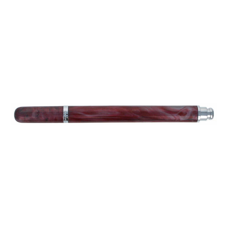 Recife Marble Scribe Rollerball Pen with Leather Pouch, Red
