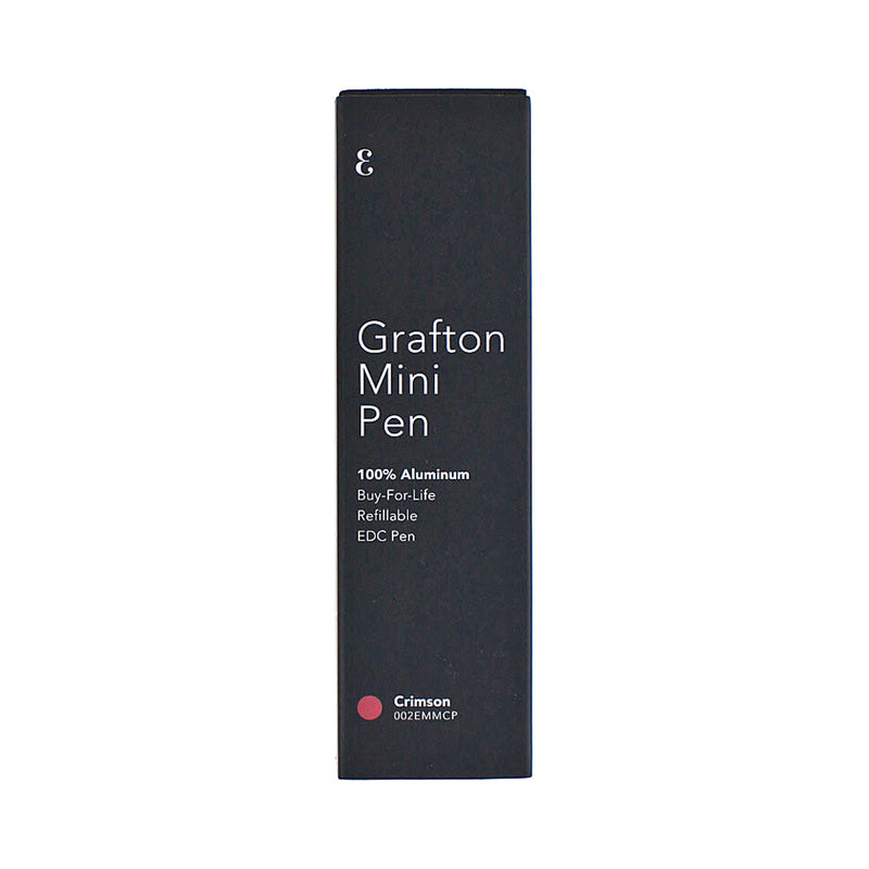 Everyman Grafton Mini Click Ballpoint Pen, Crimson Red