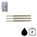 Pk/3 Everyman Grafton Mini Click Gel Ballpoint Refills, Black Fine