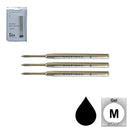 Pk/3 Everyman Grafton Mini Click Gel Ballpoint Refills, Black Medium