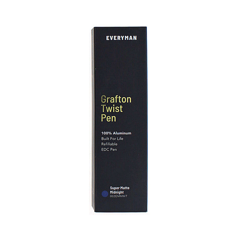 Everyman Grafton Mini Twist Ballpoint Pen, Super Matte, Midnight Blue