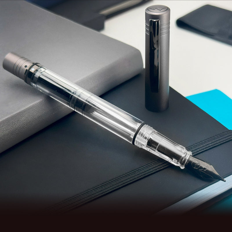 Monteverde MP1 Piston Fill Fountain Pen, Coal Grey