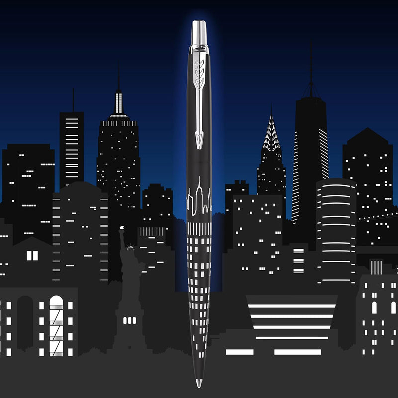 Parker Jotter SE All Metal Ballpoint Pen, New York City, Chrome Trim