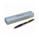 Platignum No. 9 Soft Grip Ballpoint Pen, Gunmetal, Gold Trim