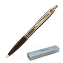 Platignum No. 9 Soft Grip Ballpoint Pen, Gunmetal, Gold Trim