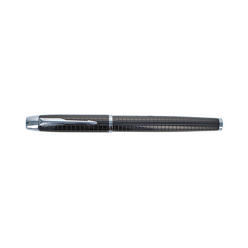 Parker IM Premium Rollerball Pen, Chiselled Gunmetal, Chrome Trim