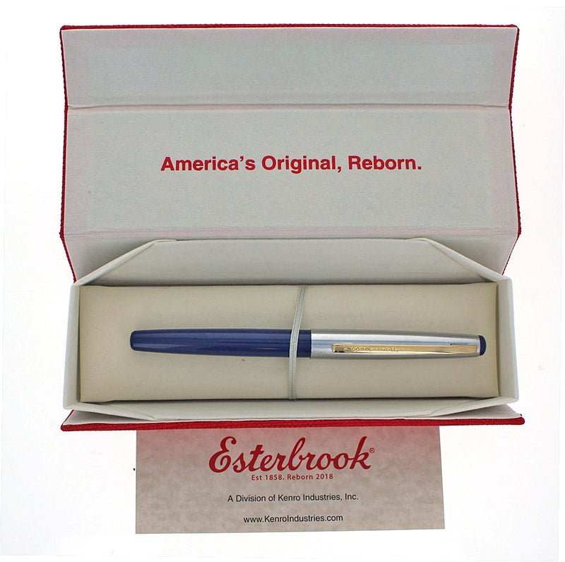 Esterbrook Phaeton Rollerball Pen, Blue/Chrome Trim