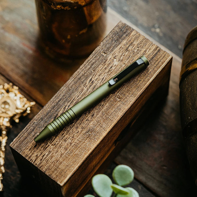 Everyman Grafton Mini Twist Ballpoint Pen, Super Matte, OD Green