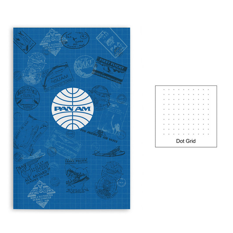 Retro 51 Pan Am Passport Notebook 5.25" x 8.25" (A5), Dot Grid