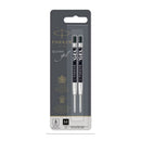 Pk/2 Parker QuinkGel Ballpoint Refills, Black Medium, Gel Ink, 0.7 mm