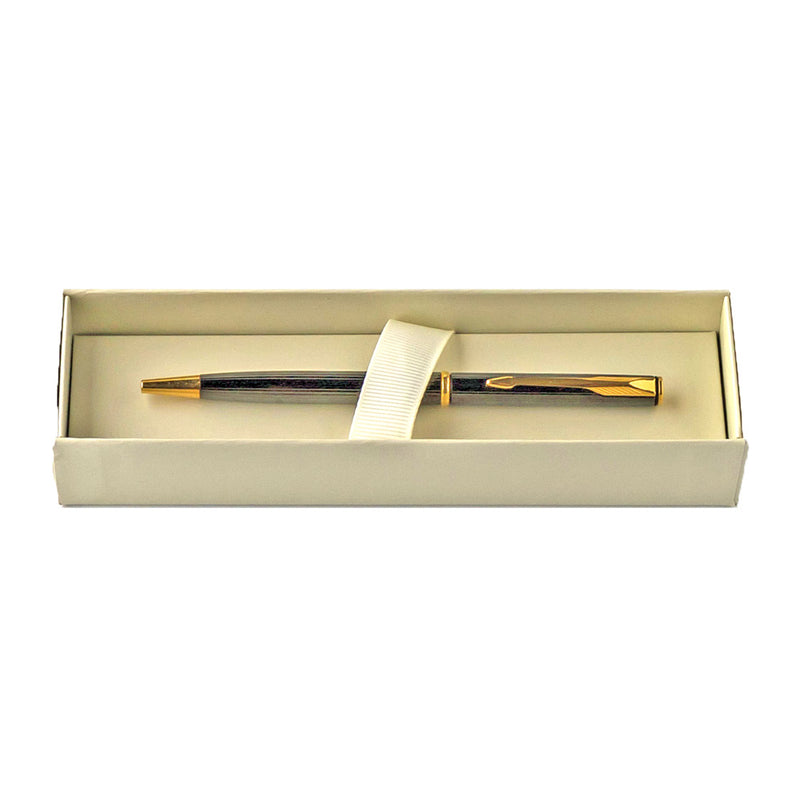 1997 Parker Insignia Ballpoint Pen (US-made), Gunmetal Dimonite Z, Gold Trims