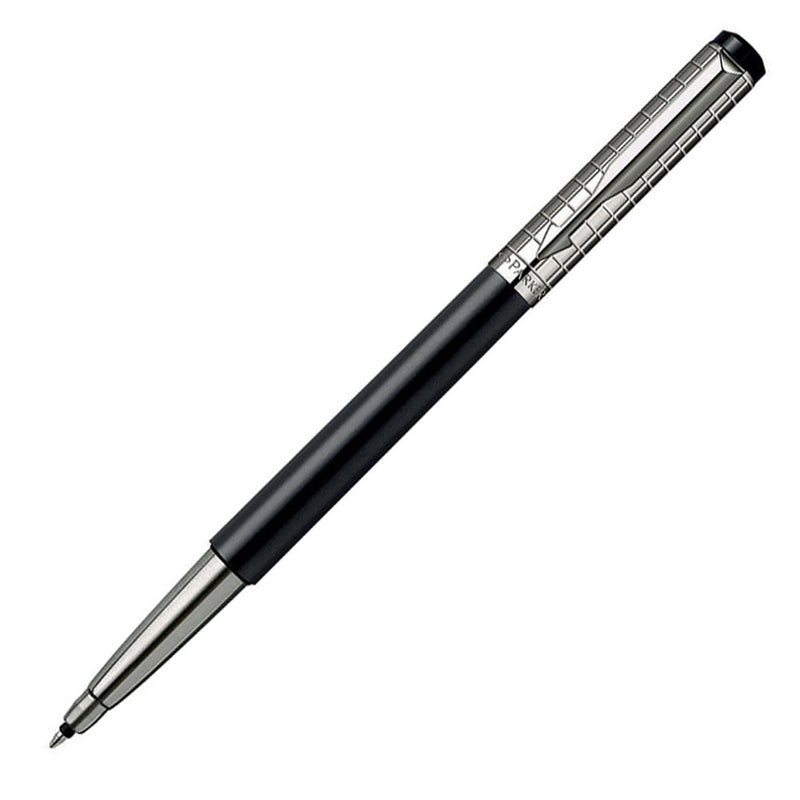 Parker Vector Fountain Pen, Black w/Chiselled Chrome Cap